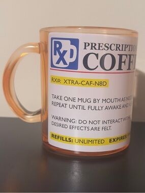 Prescription Coffee Mug Funny Gag Gift 17.5oz Gift For people that love coffee